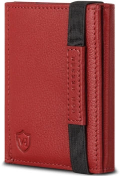 Von Heesen Slim Wallet RFID ohne M&uuml;nzfach/8 Kreditkartenf&auml;cher red