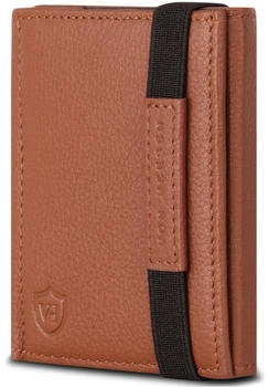 Von Heesen Slim Wallet RFID ohne M&uuml;nzfach/8 Kreditkartenf&auml;cher cognac