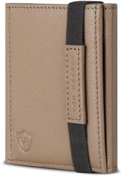 Von Heesen Slim Wallet RFID ohne M&uuml;nzfach/8 Kreditkartenf&auml;cher taupe