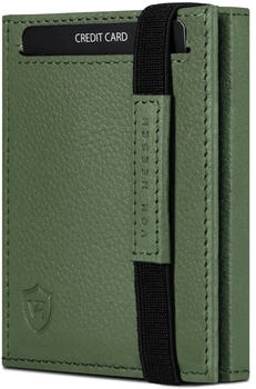 Von Heesen Slim Wallet RFID ohne M&uuml;nzfach/9 Kreditkartenf&auml;cher green