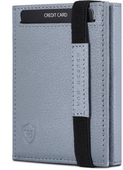 Von Heesen Slim Wallet RFID ohne M&uuml;nzfach/9 Kreditkartenf&auml;cher light blue
