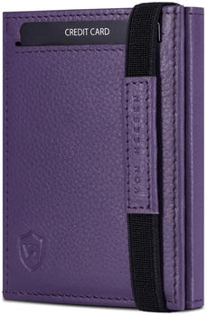 Von Heesen Slim Wallet RFID ohne M&uuml;nzfach/9 Kreditkartenf&auml;cher violet