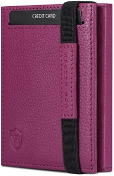 Von Heesen Slim Wallet RFID ohne M&uuml;nzfach/9 Kreditkartenf&auml;cher pink