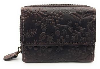 Hill Burry Mini Wallet (5037) floral dark brown