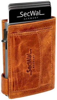 SecWal Slim Wallet with Coin Pocket (AMSW2) dallas cognac