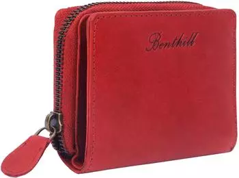 Benthill Ladies Leather Wallet 11 x 9 x 2,5 cm red