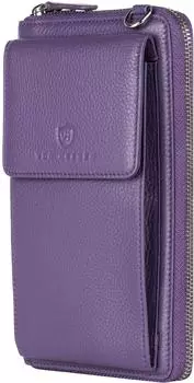 Von Heesen Geldb&ouml;rse mit Handyfach & 18 Kartenf&auml;chern violet