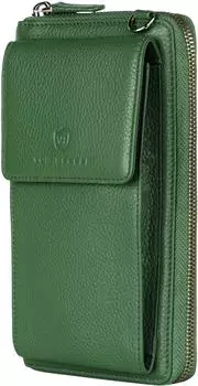 Von Heesen Geldb&ouml;rse mit Handyfach & 18 Kartenf&auml;chern green