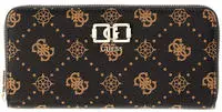 Damen-Geldb&ouml;rse Braun mit Logo & Rei&szlig;verschluss &ndash; Vielseitig & Elegant -...