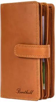 Benthill Ladies Vintage Wallet RFID 19 x 9 x 4 cm brown