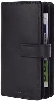 Benthill Ladies Vintage Wallet RFID 19 x 9 x 4 cm black