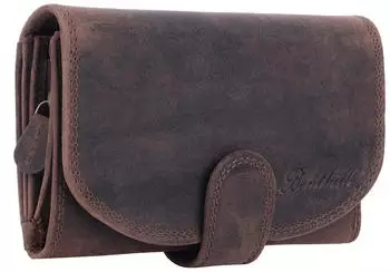 Benthill Ladies Leather Wallet RFID 16 x 9,5 x 3 cm dark brown