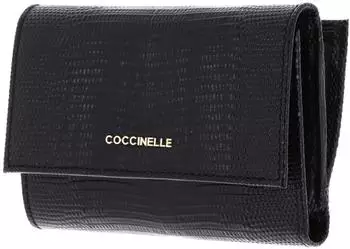 Coccinelle Metallic Lizard Wallet Geldbörse, Leder, schwarz (E2 TL4 11 66 01 001)