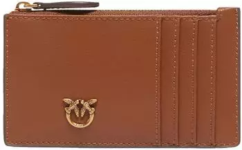 Pinko Airone Cardholder Sheep Nappa Chevron, braun (100251 A0GK)