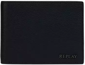 Replay Wallet Geldbörse schwarz Leder RFID-Blocker (FM5333.001.A1202C.0098)