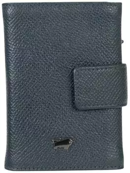 Braun Büffel Robin RFID Slim Wallet mit Münzfach, Leder, blau, Herren