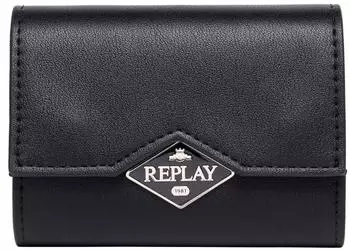 Replay FW5374 Portemonnaie mit Klappe, schwarz, Damen (FW5374)