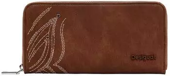 Desigual Goodall Sand Fiona Wallet, geflochten, braun (25SAYP10)