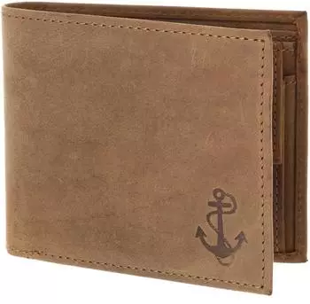 Oxmox Freedom Anchor Embossed Querformat-Geldbörse Leder, RFID-Schutz, vintage hellbraun (OX.BL1-0001v0.025-E01-444)