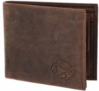Oxmox Crab 2.0 Querscheinbörse Leder embossed vintage dunkelbraun (OX.BL1-0001v0.022-E01-766)