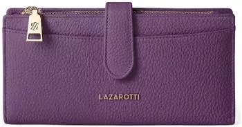 Lazarotti Bologna Leather Geldb&ouml;rse Leder 20cm, lila (LZ03045-21)