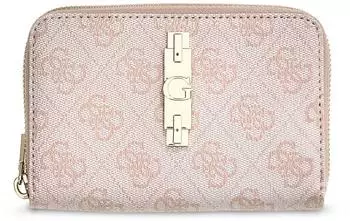 Guess Yvonne Logo SLG Medium Zip Around Wallet, stone logo (SG2378140-STL)