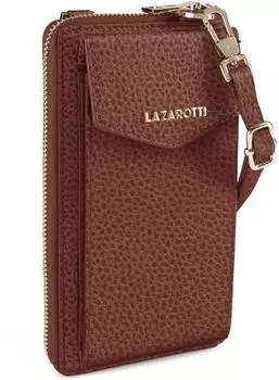 Lazarotti Bologna Leather Zip-Around Geldbörse Leder, braun (LZ03028-2-14)