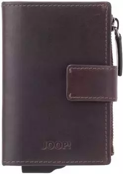 Joop! Cerratano C-Four E-Cage Kartenetui Rindsleder, dunkelbraun, RFID-Blocker