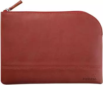 Rhodia Rhodiarama Rei&szlig;verschlusstasche Kunstleder, M (16x22cm), nacarat (116628C)