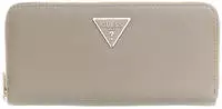 Elegante Damen Brieftasche Beige mit Rei&szlig;verschluss und Logo-Details - Beige