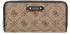 Guess Dorothy SLG Zip Around Wallet L, hellbraun (Latte Logo / Black)