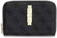 Guess Rei&szlig;verschlussb&ouml;rse Damen Yvonne Logo SLG Med Zip Around (SWSG) coal...