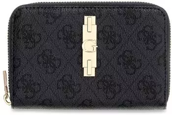 Guess Yvonne Logo SLG Medium Zip Around Wallet, coal logo (SWSG)