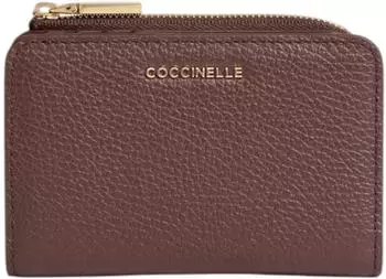 Coccinelle Metallic Soft Geldbörse 6cc 13cm, genarbtes Rindsleder, Damen (R49)