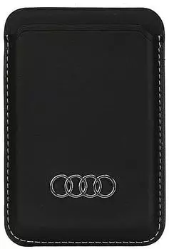 Audi MagSafe Kartenetui Kunstleder schwarz (AU-MSCH-Q3/D1-BK)