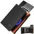 LuxusKollektion MagSnap Slim Wallet Herren, RFID-Schutz, schwarz/orange