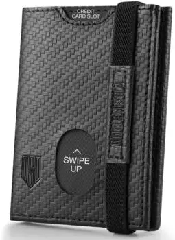 LuxusKollektion Mini Geldb&ouml;rse Herren, RFID-Schutz, Leder schwarz