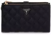 Guess Druckknopfb&ouml;rse Damen Juliet SLG Double Zip Organizer (SWQG) black