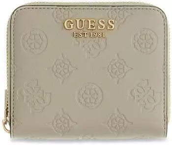 Guess Carmella Small Zip Around Wallet, beige (Bone Logo)