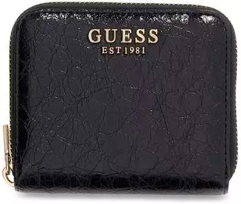 Guess Antonia Zip Around Wallet Small, schwarz, Damen