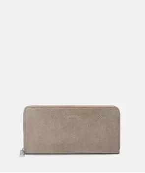 Liebeskind Sally Wallet L Geldb&ouml;rse Wildleder neutral grau, Damen