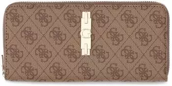 Guess Yvonne Logo SLG Large Zip Around Wallet, latte logo (SWSG)