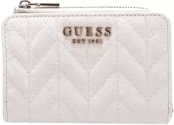 Guess Stacey SLG Zip Geldbörse 2cc, 12cm, off white