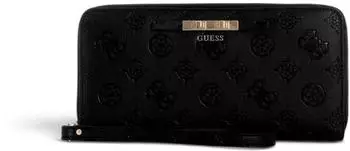 Guess Carmella gro&szlig;e Zip Around Geldb&ouml;rse, schwarz Logo