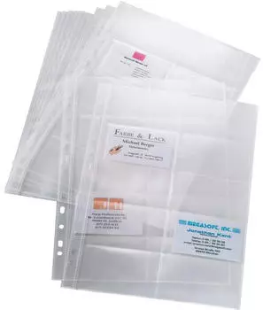 sigel VZ351 H&uuml;llen f&uuml;r zweireihige Visitenkarten-Ringb&uuml;cher, 200 Karten (VZ351)