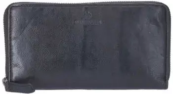 The Skandinavian Brand Geldb&ouml;rse mit Rei&szlig;verschluss, Leder, schwarz (44.02411.00)