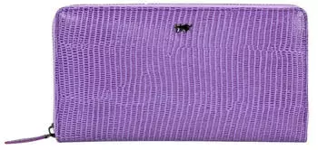 Braun Büffel LUCY Reißverschluss-Geldbörse M, Leder, 16 Kartenfächer, violett, Damen