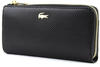 Lacoste Women's Chantaco Piqué Leather 8 Card Zip Wallet black