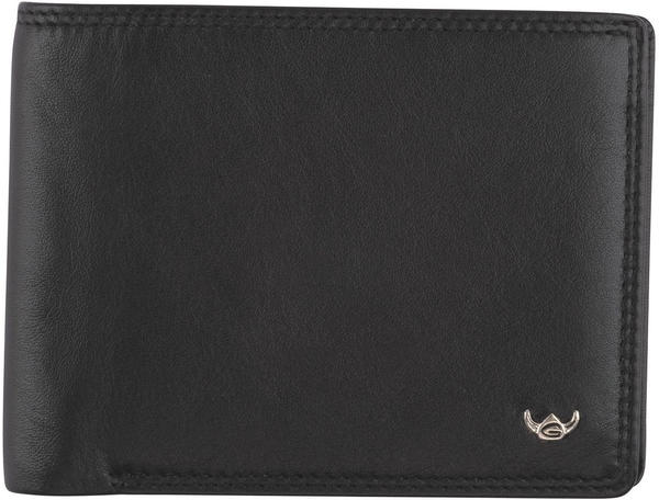 Golden Head Polo Billfold Wallet With Zipped Coin Compartment black (1350-50)