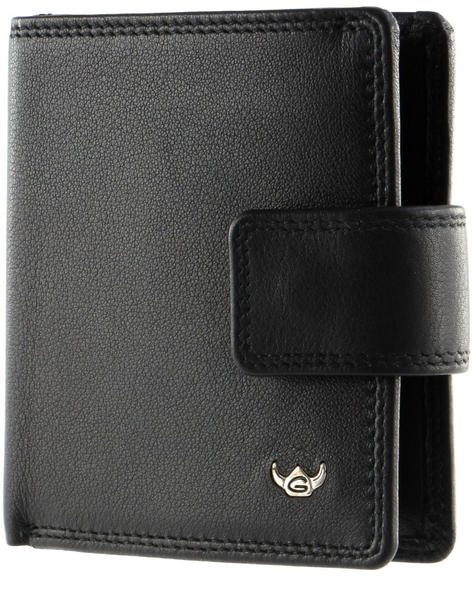 Golden Head Polo Petite Billfold Coin Wallet with Snap Closure black (1435-50)